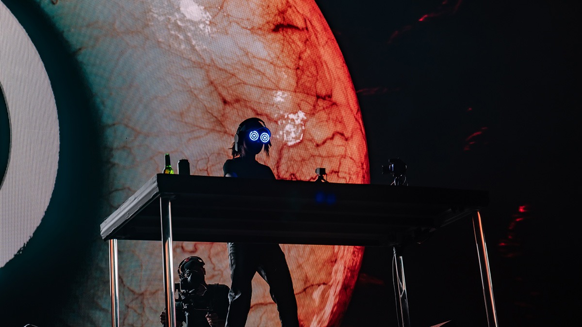 Rezz delivered a beautifully dark set of psychedelic EDM at Red Rocks last Friday (Photo: Gerardo Federico)