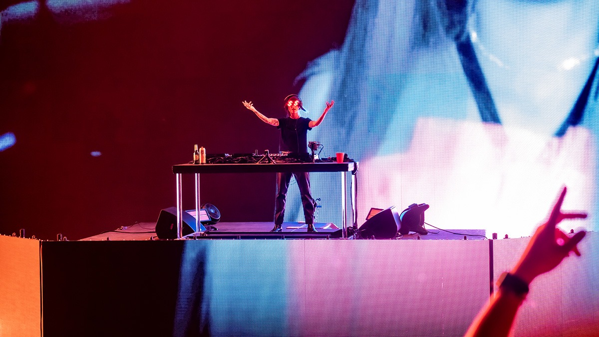 Rezz delivered a beautifully dark set of psychedelic EDM at Red Rocks last Friday (Photo: Gerardo Federico)