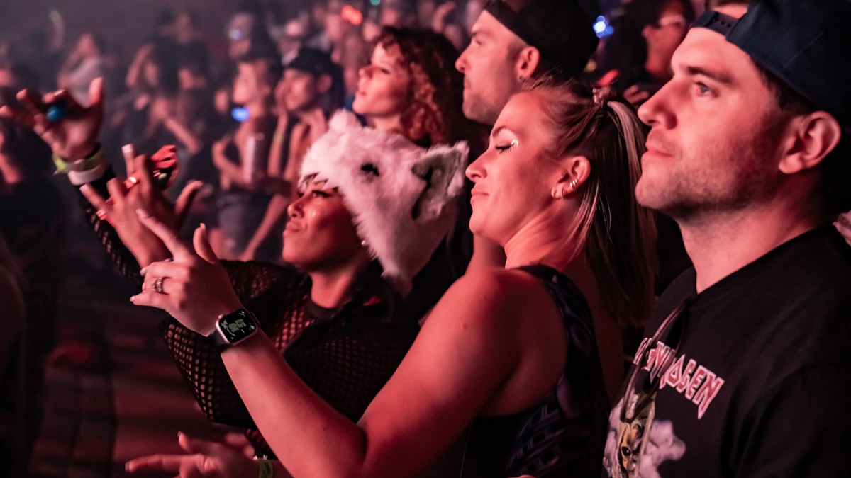 Rezz delivered a beautifully dark set of psychedelic EDM at Red Rocks last Friday (Photo: Gerardo Federico)