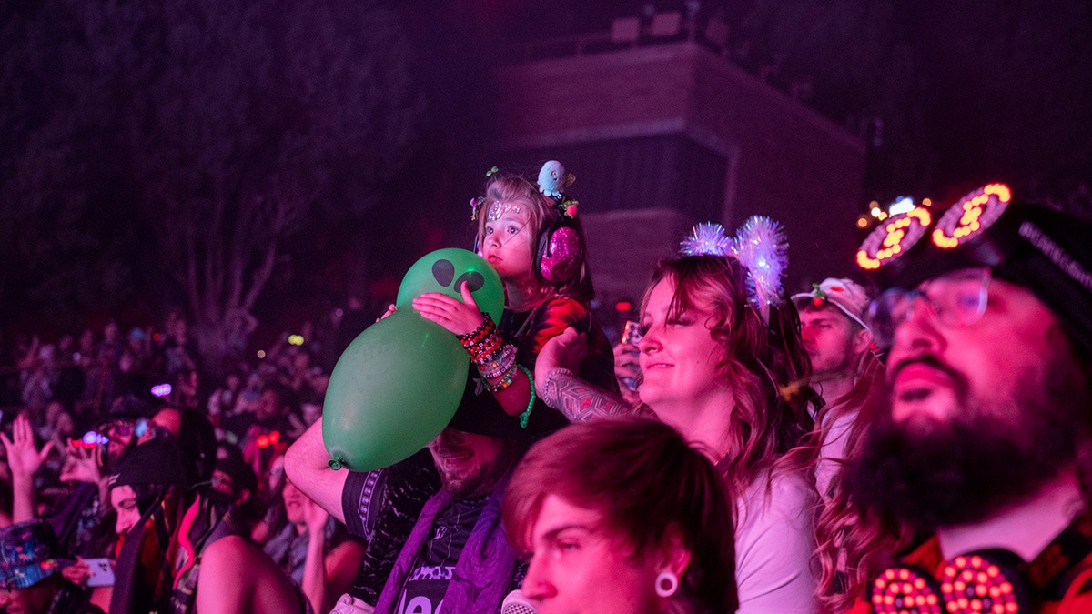 Rezz delivered a beautifully dark set of psychedelic EDM at Red Rocks last Friday (Photo: Gerardo Federico)