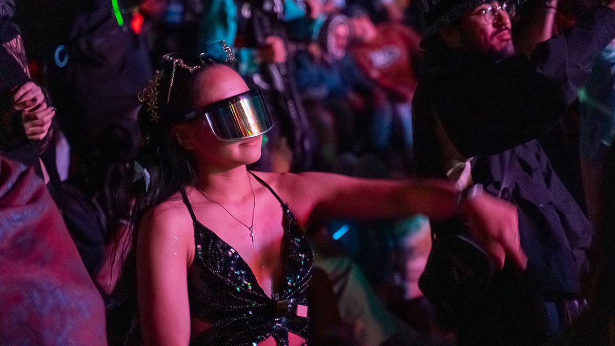 EDM's Inzo and Dirty Monkey kicked off Red Rocks' 2025 season with a soggy but brilliant night! (Photo: Gerardo Federico)