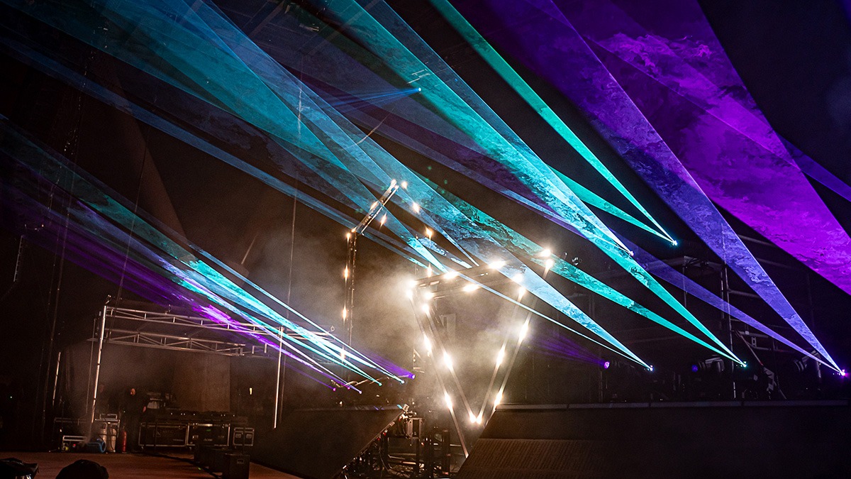 EDM's Inzo and Dirty Monkey kicked off Red Rocks' 2025 season with a soggy but brilliant night! (Photo: Gerardo Federico)