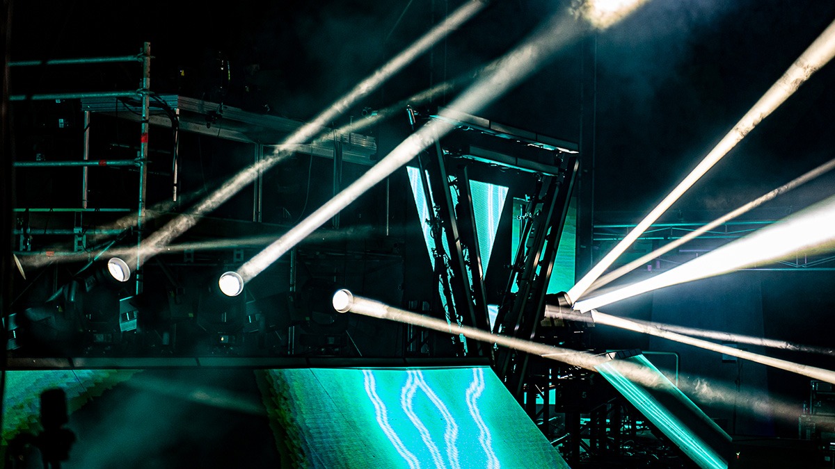 EDM's Inzo and Dirty Monkey kicked off Red Rocks' 2025 season with a soggy but brilliant night! (Photo: Gerardo Federico)