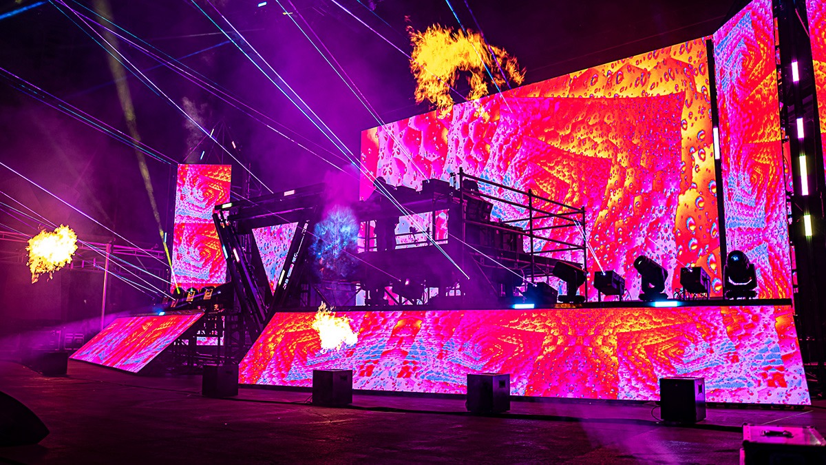 EDM's Inzo and Dirty Monkey kicked off Red Rocks' 2025 season with a soggy but brilliant night! (Photo: Gerardo Federico)