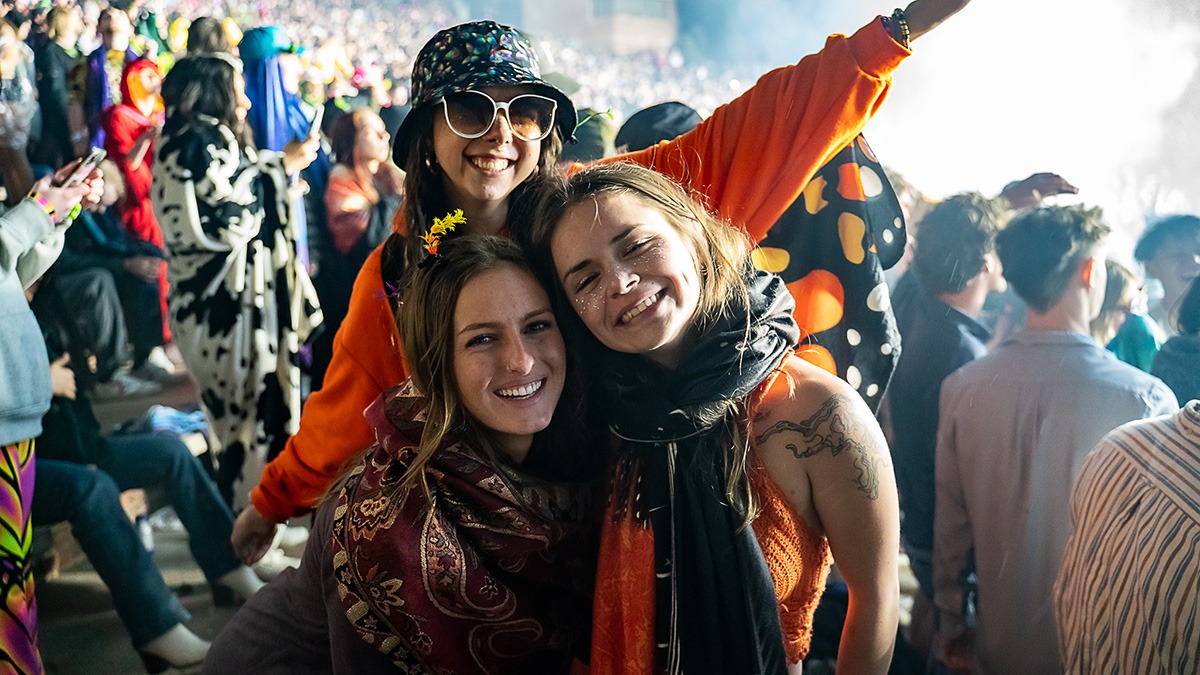 EDM's Inzo and Dirty Monkey kicked off Red Rocks' 2025 season with a soggy but brilliant night! (Photo: Gerardo Federico)