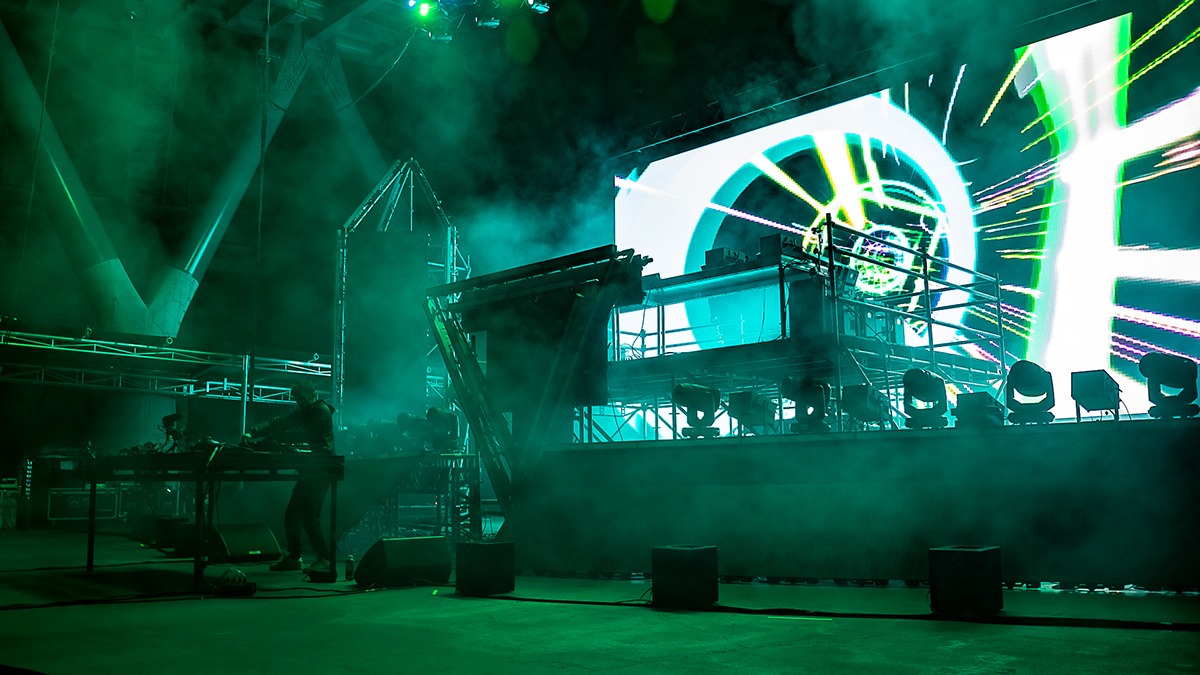 EDM's Inzo and Dirty Monkey kicked off Red Rocks' 2025 season with a soggy but brilliant night! (Photo: Gerardo Federico)