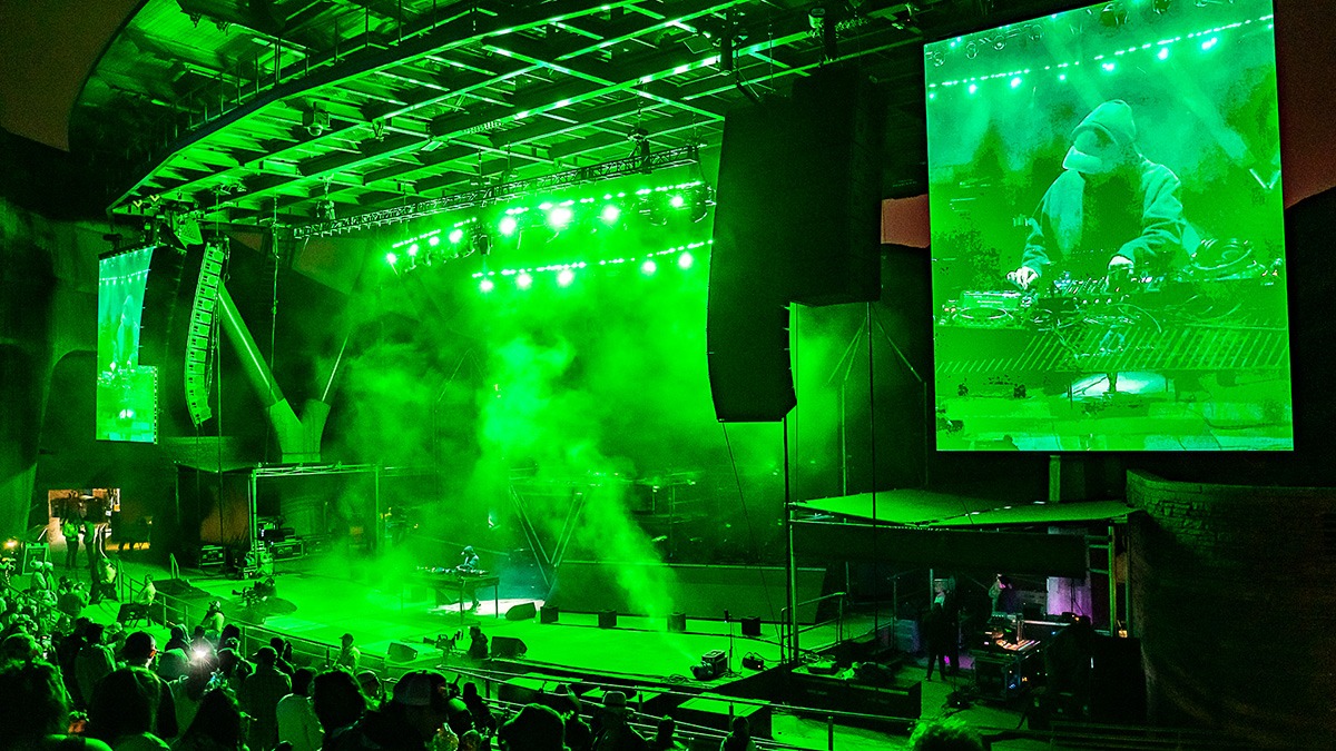 EDM's Inzo and Dirty Monkey kicked off Red Rocks' 2025 season with a soggy but brilliant night! (Photo: Gerardo Federico)