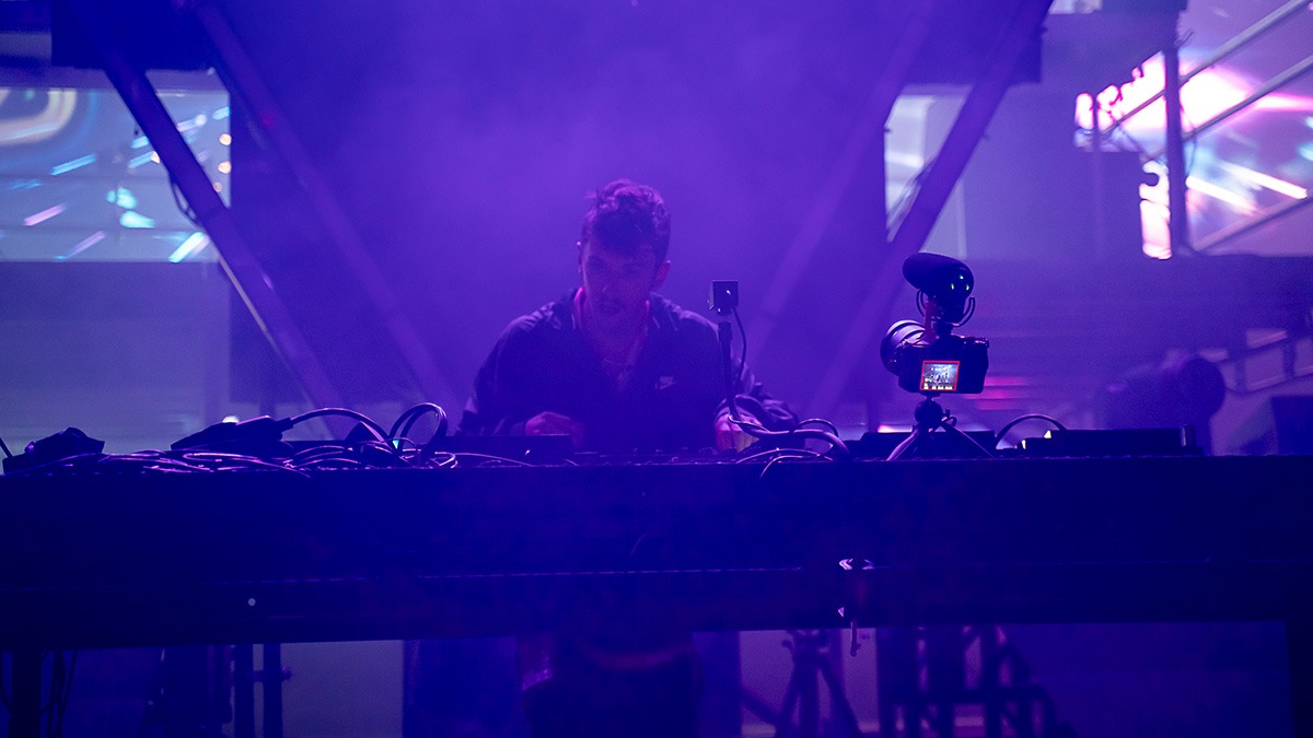 EDM's Inzo and Dirty Monkey kicked off Red Rocks' 2025 season with a soggy but brilliant night! (Photo: Gerardo Federico)