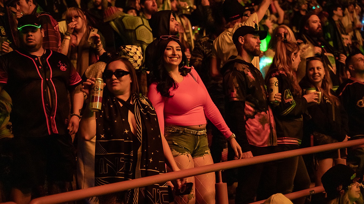 EDM's Inzo and Dirty Monkey kicked off Red Rocks' 2025 season with a soggy but brilliant night! (Photo: Gerardo Federico)