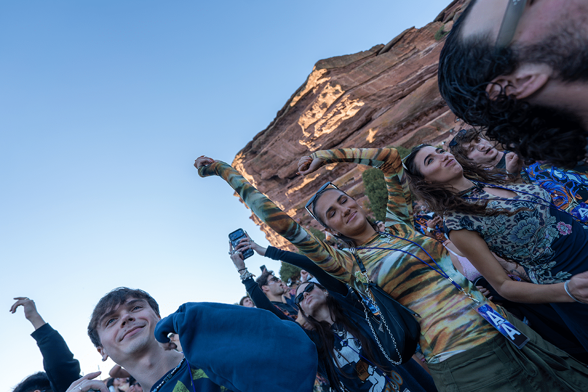 Levity erupted fri=om their own volcano at red Rocks, and the whole place exploded. (Photos: Gerardo Federico)