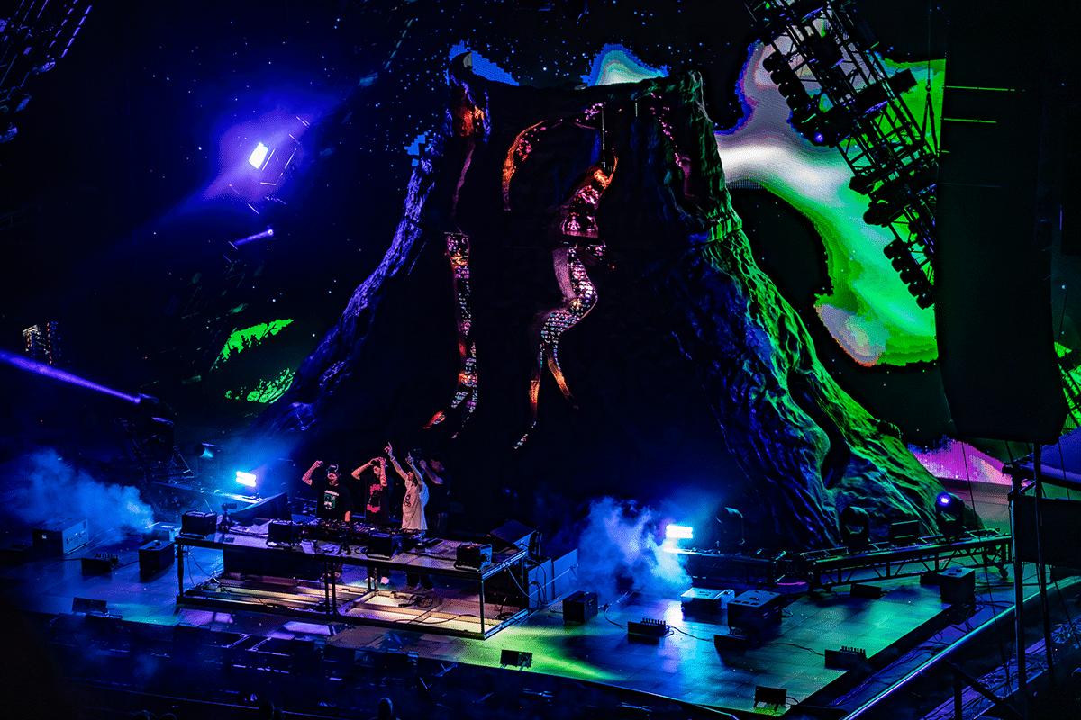 Levity erupted fri=om their own volcano at red Rocks, and the whole place exploded. (Photos: Gerardo Federico)