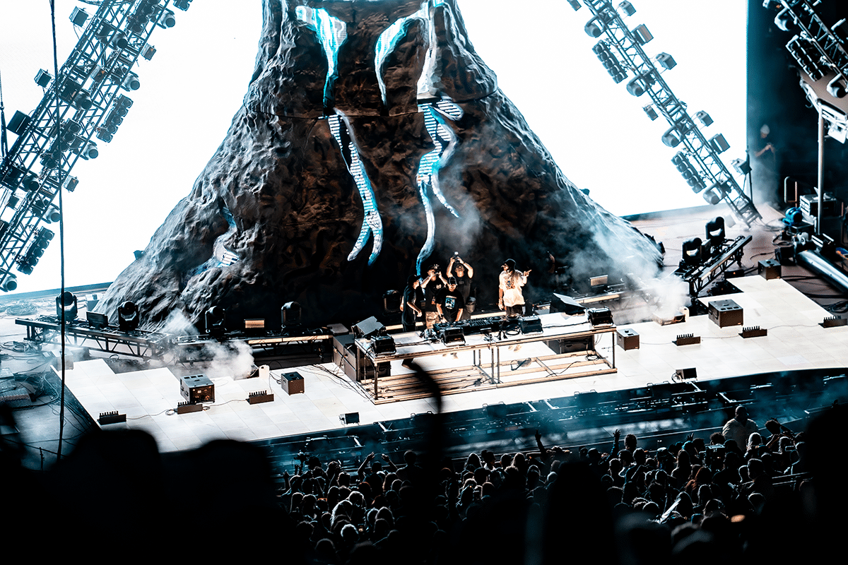 Levity erupted fri=om their own volcano at red Rocks, and the whole place exploded. (Photos: Gerardo Federico)