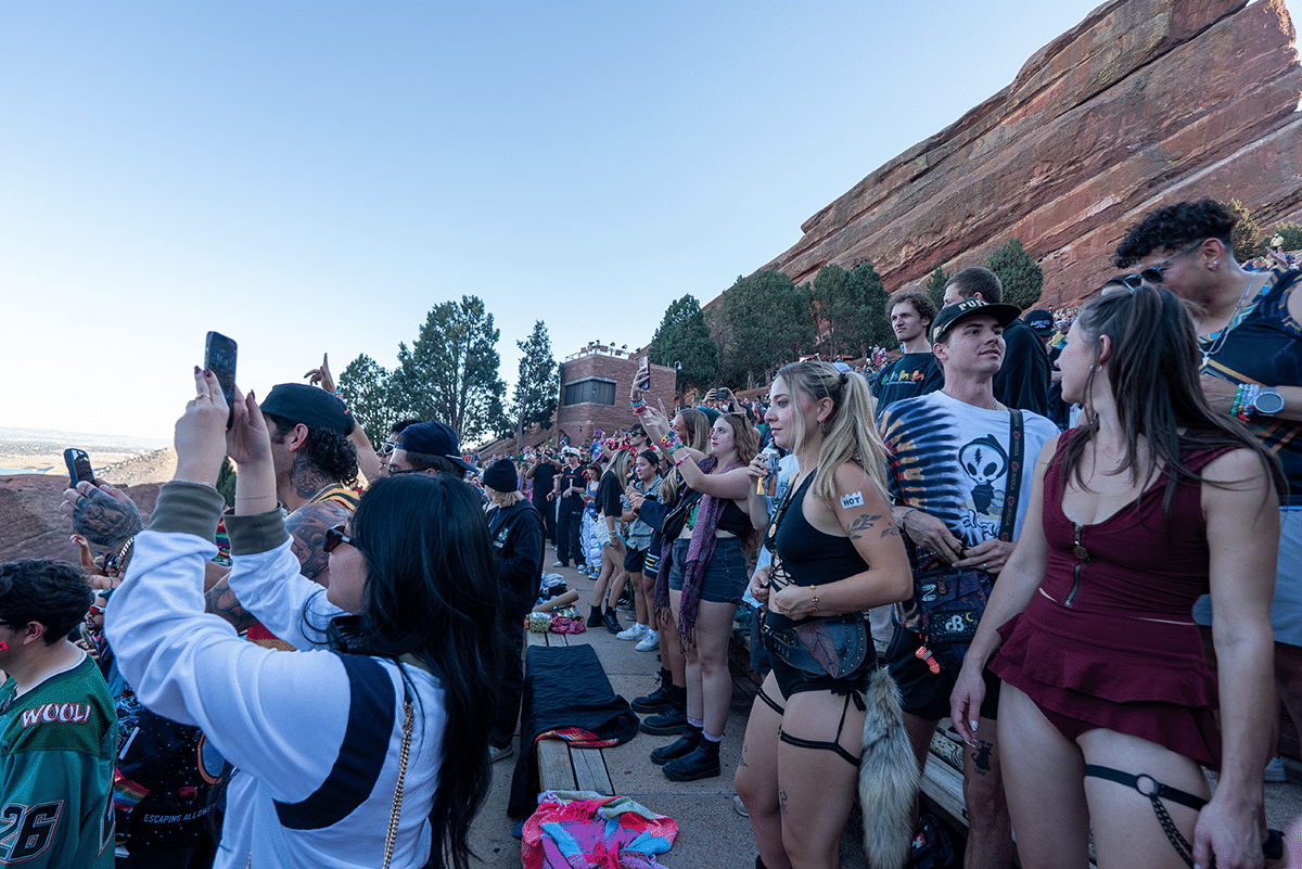 Levity erupted fri=om their own volcano at red Rocks, and the whole place exploded. (Photos: Gerardo Federico)