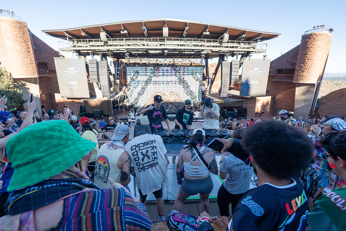 Levity erupted fri=om their own volcano at red Rocks, and the whole place exploded. (Photos: Gerardo Federico)