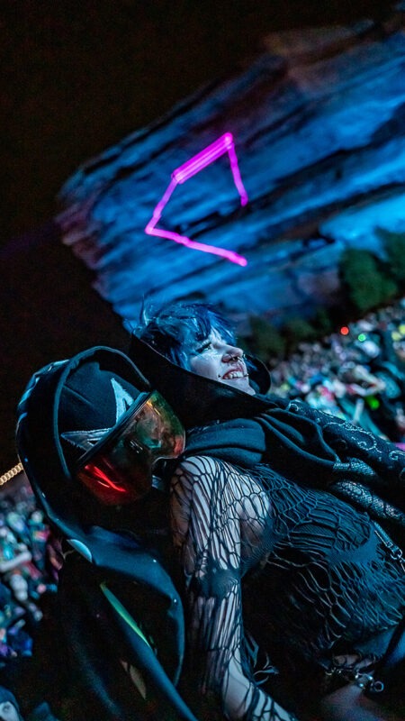 EDM's Inzo and Dirty Monkey kicked off Red Rocks' 2025 season with a soggy but brilliant night! (Photo: Gerardo Federico)